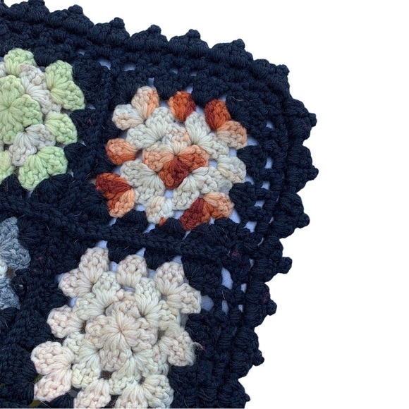 Afghan Crochet Granny Square Blanket Throw Quilt Cabin Vibes - Picture 3 of 12